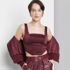 Wild Fable Satin Corset Tank Top